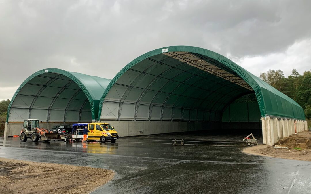 Überdachung Klärschlammlager